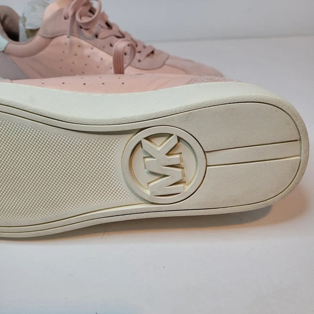 Michael Kors Scotty Leather Pink Sneaker Lace Up‎ Casual Shoes Women's Size 8